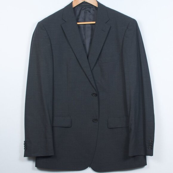 Hugo Boss Men's Suit 42R Charcoal Solid Wool - Picture 1 of 10